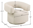 Niya - Swivel Accent Chair - Meridian Furniture - Swivel Chairs - Elite Enclave Home