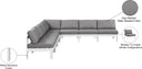 Nizuc - Outdoor Patio 7 Piece Modular Sectional With White Frame - Meridian Furniture - Stationary Sectionals- Elite Enclave Home