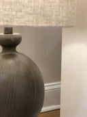 Geometric Table Lamps With Beige Drum Shade (Set of 2) - Brown