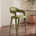 Martens - Counter Stool Velvet - Green - Moe's Home Collection - Bar Height (28" - 30") - Elite Enclave Home