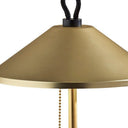 Metal Two Light Candlestick LED Table Lamp With Brass Cone Shade - Black And Gold - HomeRoots - Table Lamps - Elite Enclave Home