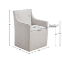 Charlotte - Slipcover Dining Arm Chair With Casters - Gray - Madison Park - Arm Chairs - Elite Enclave Home