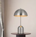 Metal Desk Table Lamp With Nickel Dome Shade - Nickel - HomeRoots - Table Lamps - Elite Enclave Home
