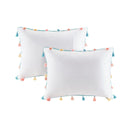 Tessa - Twin Tassel Comforter Set - White
