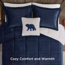 Alton - Down Alternative Comforter Set - Navy / Ivory
