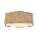 Pinchot - 4 Light Rattan Drum Pendant - Brown - Uttermost - Pendant Lighting- Elite Enclave Home