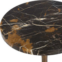 Karnes - Dark Marble Drink Table - Black / Bronze / Brown - Uttermost - Accent Tables - Elite Enclave Home