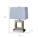 Open Square Table Lamp With White Rectangle Shade - Nicekl