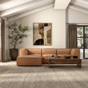 Form - Signature Modular Sectional - Tan - Moe's Home Collection - Stationary Sectionals - Elite Enclave Home