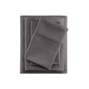 600 Thread Count - Cooling Cotton Blend 4 Piece Queen Sheet Set - Charcoal