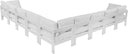 Nizuc - Outdoor Patio 9 Piece Modular Sectional With White Frame - Meridian Furniture - Stationary Sectionals- Elite Enclave Home