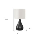 Metal Round Table Lamps With Ivory Drum Shade (Set of 2) - Black - HomeRoots - Lamp Sets - Elite Enclave Home