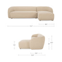 Faye - Right Sectional - Beige - Moe's Home Collection - Stationary Sectionals - Elite Enclave Home