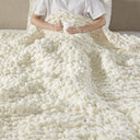 Chenille Chunky Knit - Throw - Ivory - Madison Park - Throws - Elite Enclave Home