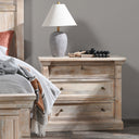 Adelaide - 3 Drawer Nightstand - Natural White Wash - Classic Home - Accent Nightstands - Elite Enclave Home