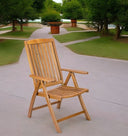 27" Solid Wood Indoor Outdoor Arm Chair - Brown