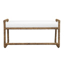 Araiza - Fabric Bench - Brown / White