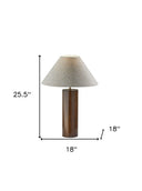 Wood Block Table Lamp - Canopy Walnut