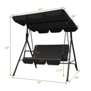 Metal Swing Chair - Black