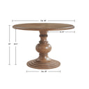 Lexi - Round Pedestal Dining Table - Reclaimed Walnut - Madison Park - Dining Tables - Elite Enclave Home