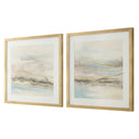 So Golden - Abstract Landscape Prints (Set of 2) - Black / Blue / Brass / Gold / Gray / Pink / White - Uttermost - Framed Print Sets - Elite Enclave Home