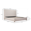 Luzon - Queen Bed Tall Headboard - Wheat - Moe's Home Collection - Upholstered Beds - Elite Enclave Home