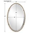 Twisted Branch - Oval Mirror - Gold
