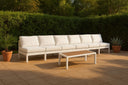 Nizuc - Outdoor Patio 6 Seat Armless Modular Sofa With White Frame - Meridian Furniture - Stationary Sectionals- Elite Enclave Home
