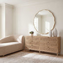Coast - 6 Drawer Rattan Chest - Woodtone