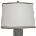 Table Lamp With White Empire Shade - Gray
