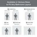 Spa Waffle - 72" x 72" Shower Curtain With 3M Treatment - Charcoal - Madison Park - Shower Curtains - Elite Enclave Home