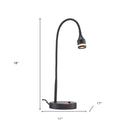 Metal LED Adjustable Desk Lamp - Matte Black - HomeRoots - Table Lamps - Elite Enclave Home