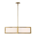 Cresson - 4 Light Drum Pendant - White / Gold - Uttermost - Pendant Lighting- Elite Enclave Home