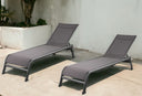 Metal Outdoor Chaise Lounge (Set of 2) - Taupe