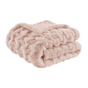 Ruched Fur - Ruched Throw - Blush - Madison Park - Throws - Elite Enclave Home