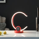 Contempo C Shape LED With USB Desk or Table Lamp - Red