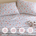 Cozy Soft - Twin 100% Flannel Pigment Printed Sheet Set - Happy Bows - Intelligent Design - Sheets & Pillowcases - Elite Enclave Home