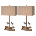 Piper Bird Table Lamps With Brown Shade (Set of 2) - Brown Sand