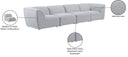 Miramar - 4 Seat Modular Sofa - Meridian Furniture - Stationary Sectionals - Elite Enclave Home