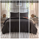 Timber - 3 Piece Full/Queen Reversible Printed Quilt Set - Red/Black