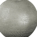 Round Table Lamp With Ivory Drum Shade - Gray - HomeRoots - Table Lamps - Elite Enclave Home