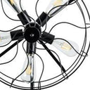 Industrial Fan Design Metal Table Lamp - Black