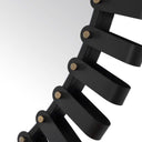 Jael - Round Iron Bands Mirror - Black