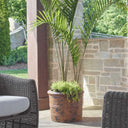 Uttermost Weathered Relic Rustic Outdoor Planter – weathered rust-black textured reinforced concrete
