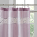 Serene - Embroidered Floral Shower Curtain - Purple - Madison Park - Shower Curtains - Elite Enclave Home