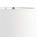 Mercury Glass Table Lamp With White Cone Shade - White And Gold