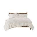 Blair - Ruched Fur Down Alternative Comforter Set - Ivory