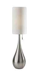 Metal Teardrop Table Lamp - Brushed Steel - HomeRoots - Table Lamps - Elite Enclave Home