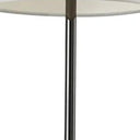 Black Metal Tall White Shade Table Lamp - Nickel Finish - HomeRoots - Table Lamps - Elite Enclave Home