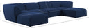 Miramar - 6 Piece Modular Sectional - Meridian Furniture - Stationary Sectionals - Elite Enclave Home